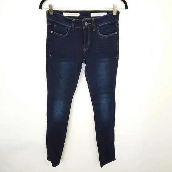 Anthro Pilcro and the Letterpress Mid Rise Skinny Jeans Women Size 25 Blue Denim - Picture 1 of 12